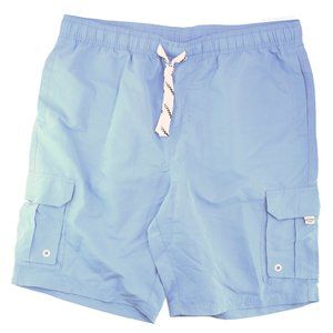 NWOT Gailang Men's Sky Blue Cargo Swim Trunks - Large